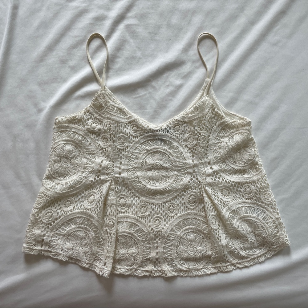 American Eagle Outfitteres flared lace tank top
